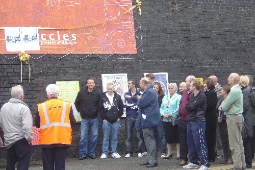 Unveiling the Eccles Station Mural (Photo: Stephen Hopkins)