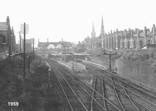 Eccles Station from the east in 1959